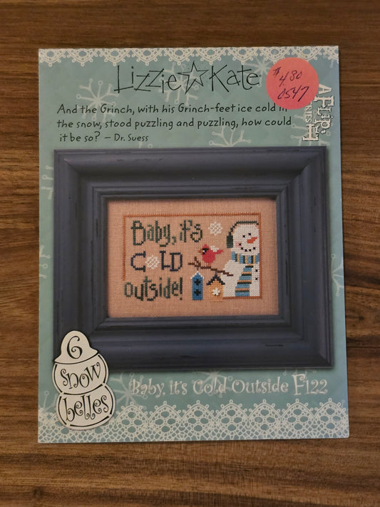 Lizzie Kate - A Flip It Series - 6 Snow Belles - Baby, it's Cold Outside - F122 - Cross Stitch Pattern