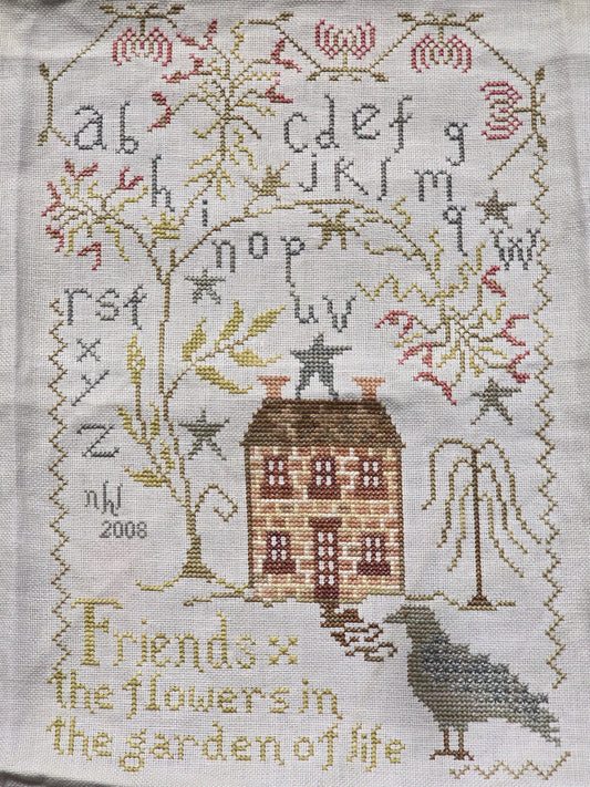 Blackbird Designs - Garden of Life - Completed Cross Stitch