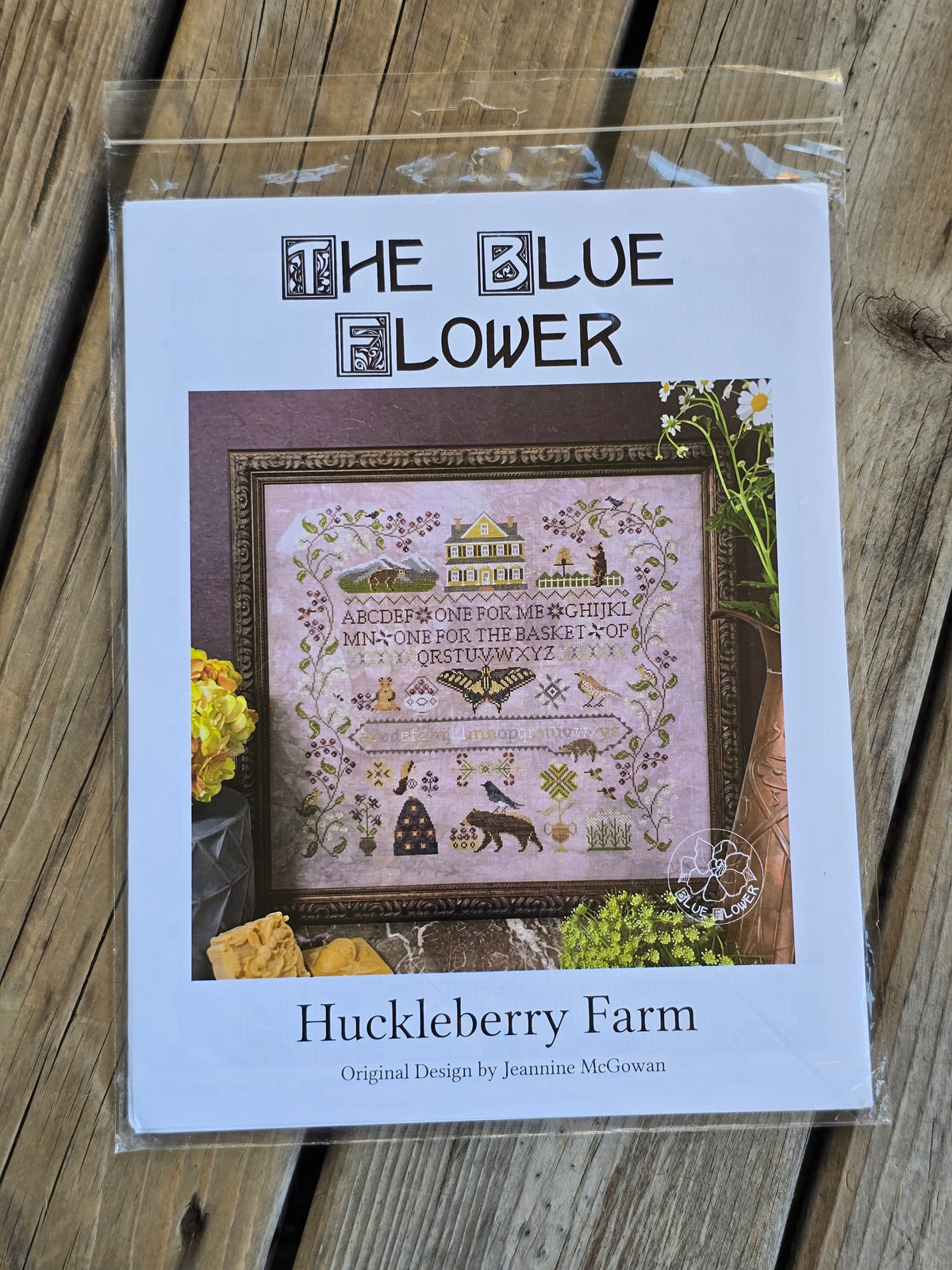 The Blue Flower - Huckleberry Farm - Cross Stitch Pattern