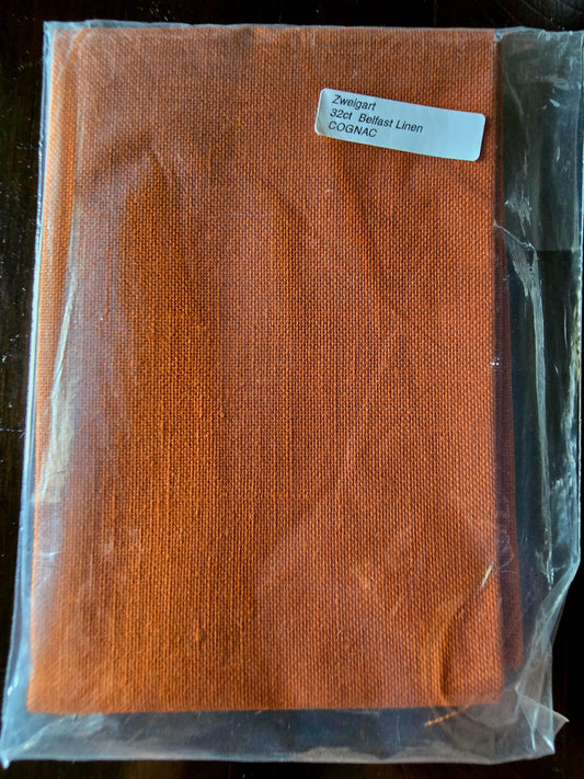 Zweigart - 32 Count Belfast Linen Cognac