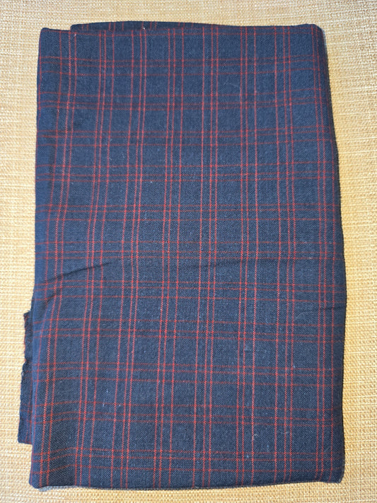 Homespun - Navy and Red Plaid