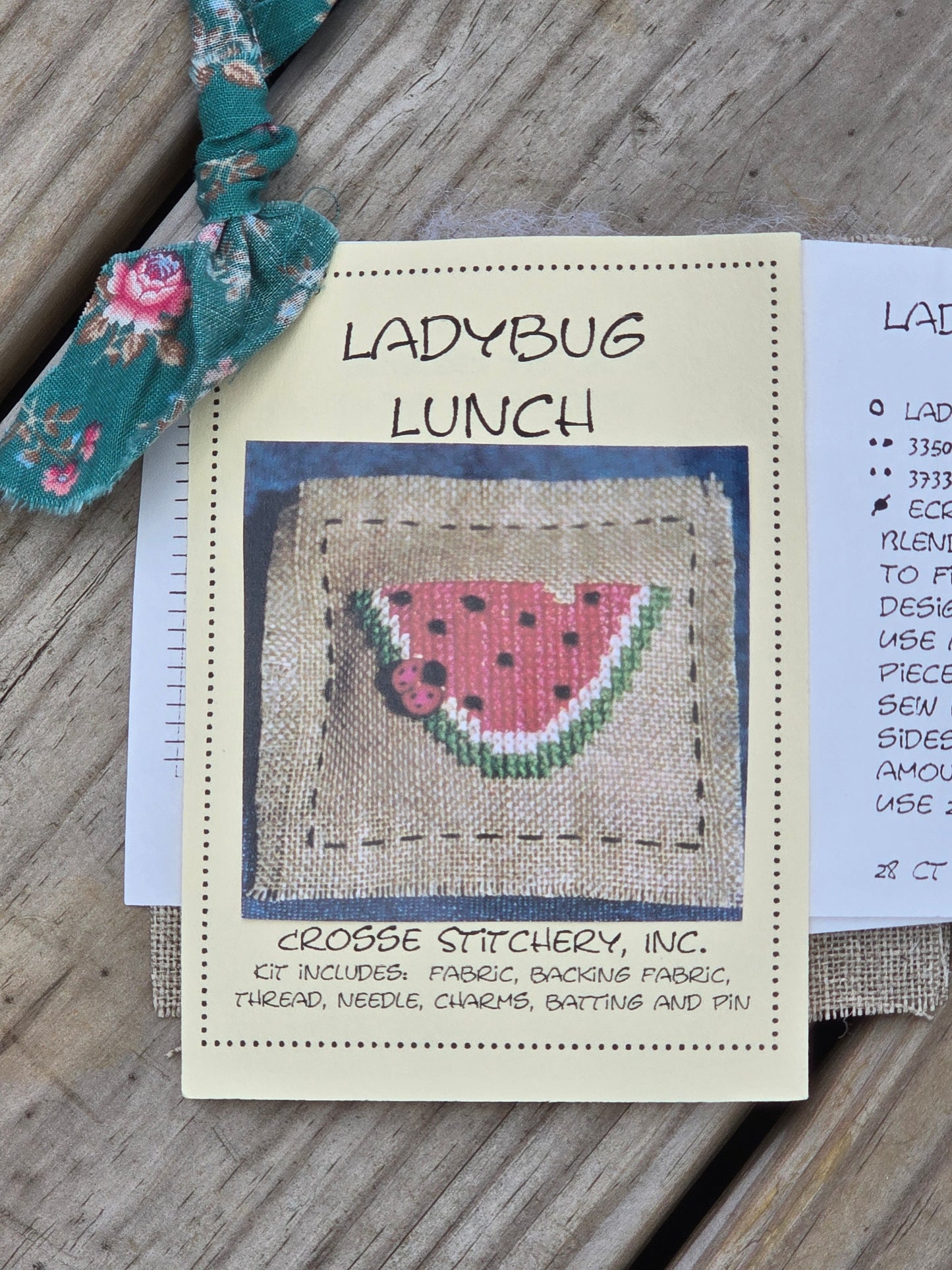 Crosse Stitchery, Inc. - Ladybug Lunch - Cross Stitch Kit