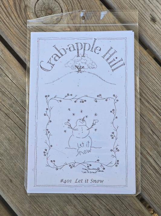 Crab-apple Hill - #401 - Let It Snow - Embroidery Pattern