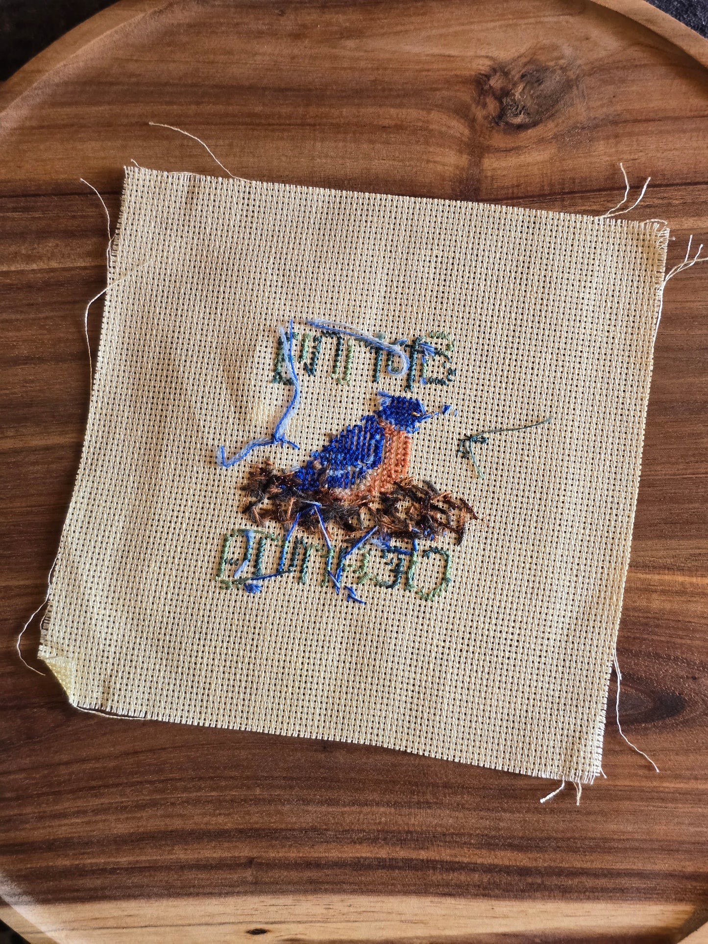 The Silver Needle - Time for Spring Cleaning - Completed Cross Stitch