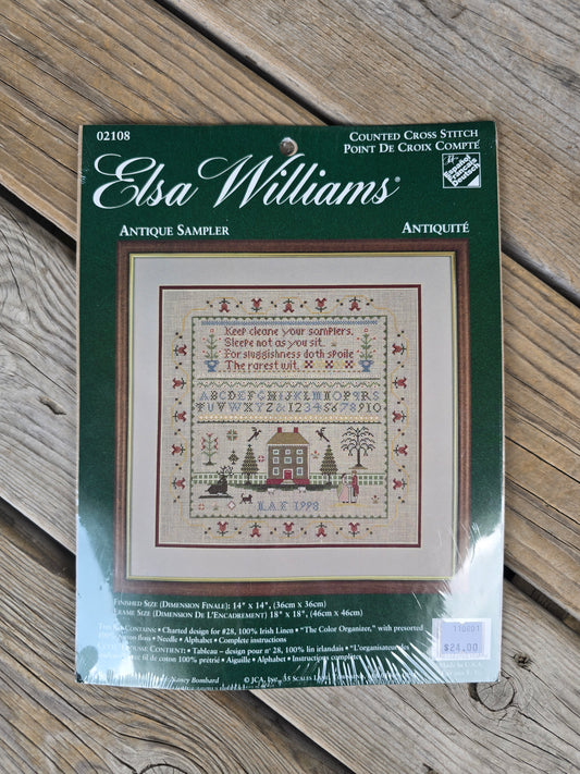 JCA, Inc - Elsa Williams Antique Sampler  - Cross Stitch Kit