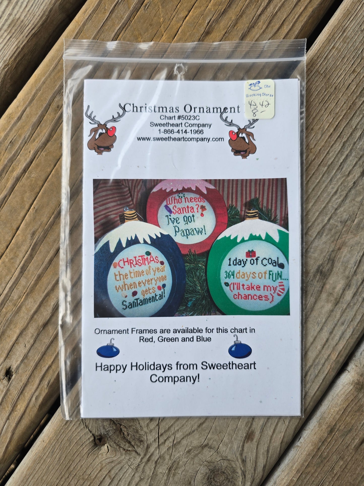 Sweetheart Company - Christmas Ornament I - Cross Stitch Pattern