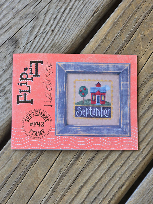 Lizzie Kate - Flip It - September Stamp #F42 - Cross Stitch Pattern