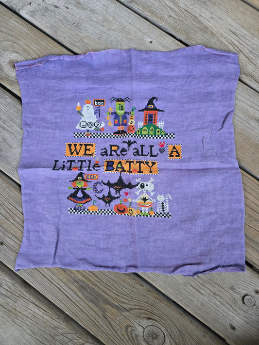 Amy Bruecken Designs - We Are All a Little Batty - Completed Cross Stitch