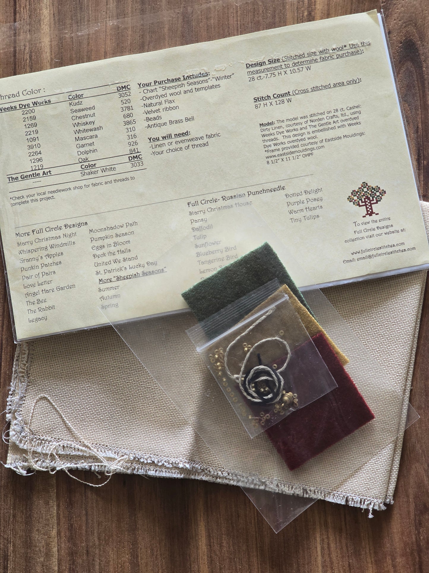 Full Circle Designs - Sheepish Seasons Winter - Cross Stitch Kit