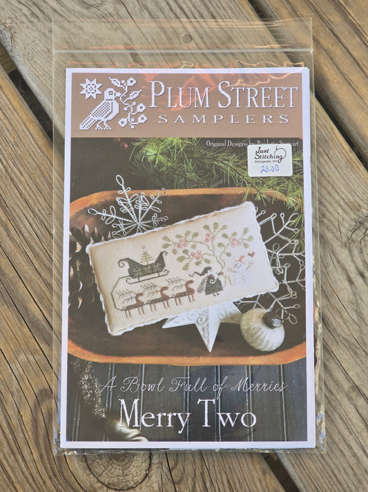 Plum Street Samplers - A Bowl Full of Merries - Merry Two - Cross Stitch Pattern