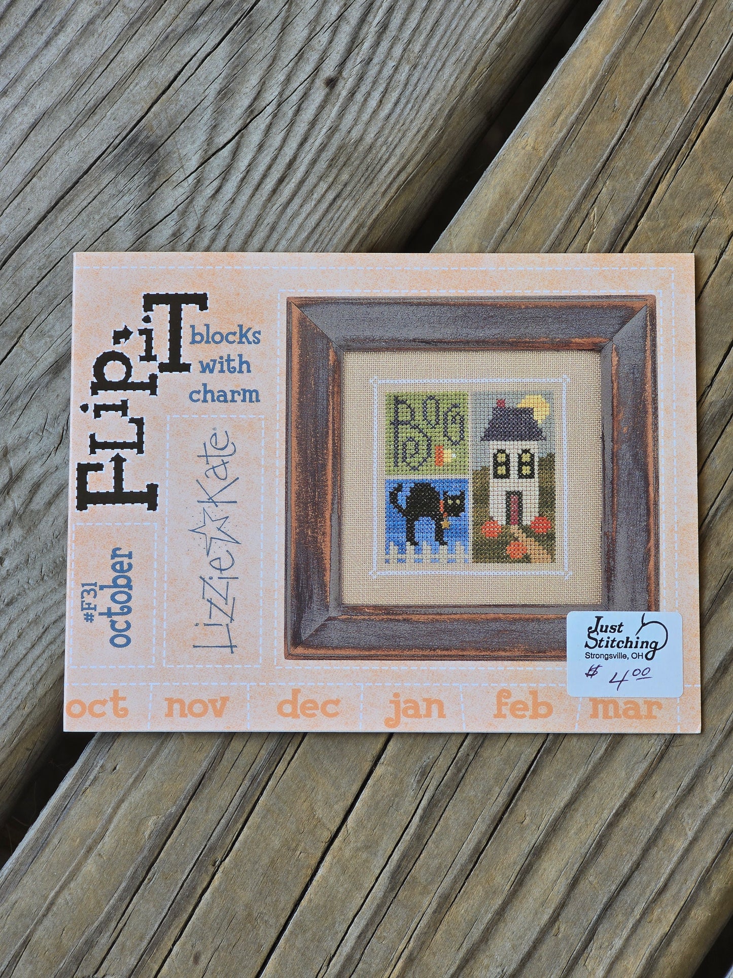 Lizzie Kate - Flip It - Blocks with Charm - #F31 October - Cross Stitch Pattern