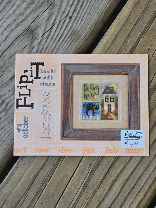 Lizzie Kate - Flip It - Blocks with Charm - #F31 October - Cross Stitch Pattern