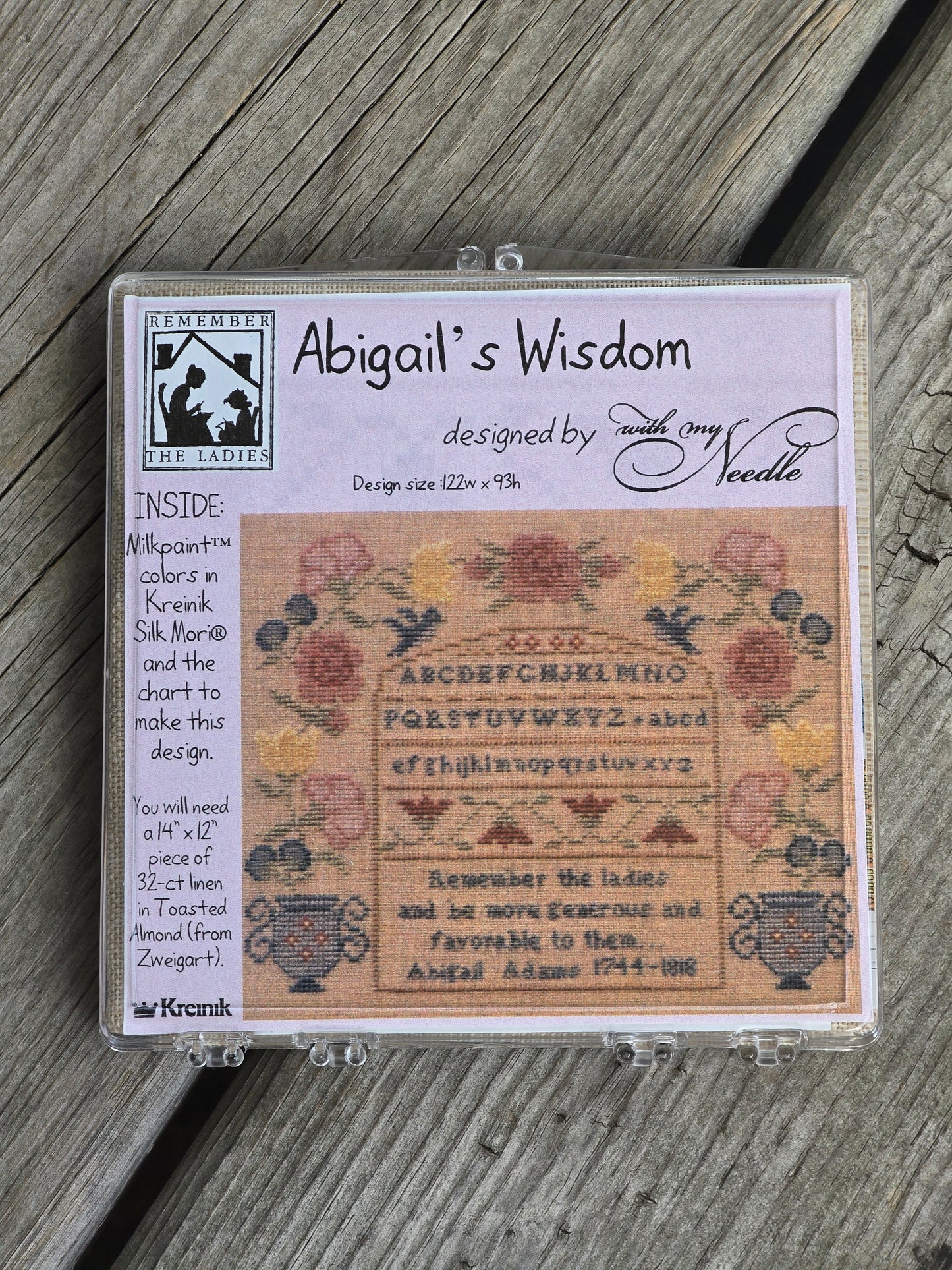 Kreinik - Remember the Ladies - Abigail's Wisdom - Cross Stitch Kit