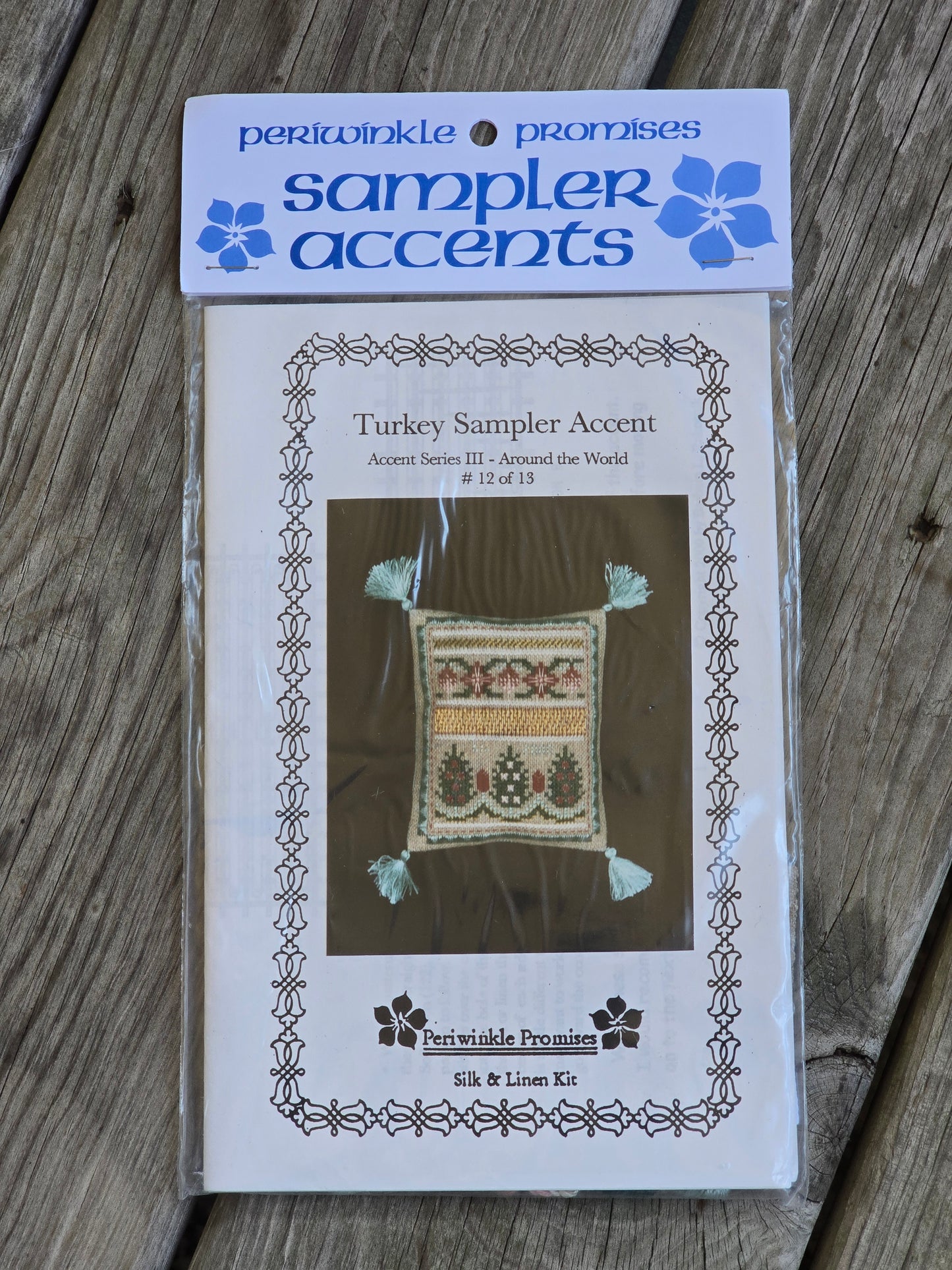 Periwinkle Promises - Turkey Sampler Accent - Sampler Accents - Cross Stitch Kit
