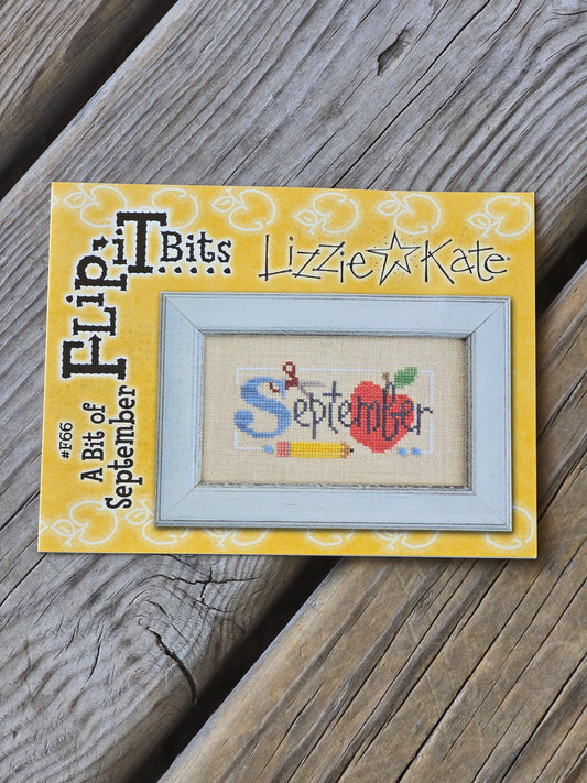 Lizzie Kate - Flip it Bits - A Bit of September #F66 - Cross Stitch Pattern