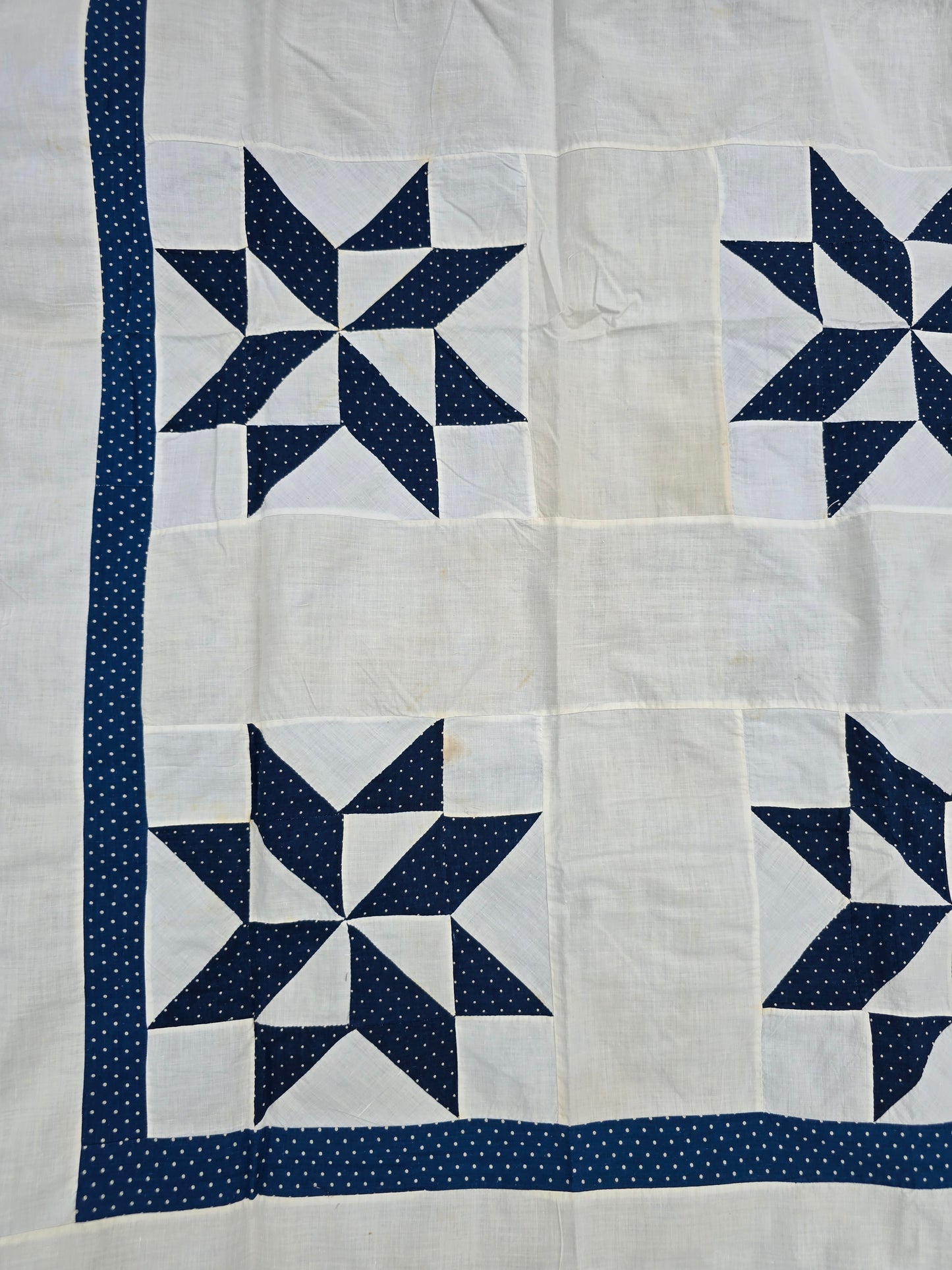 Vintage Star Quilt Top - Machine Pieced