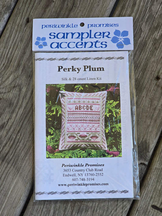Periwinkle Promises - Perky Plum - Sampler Accents - Cross Stitch Kit