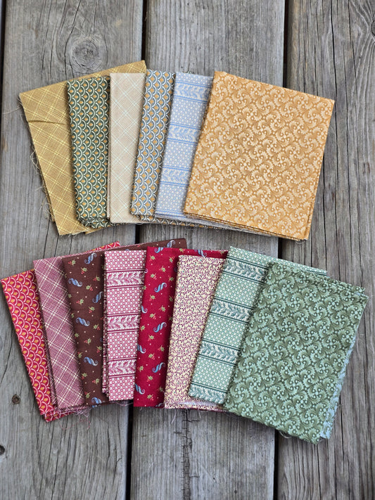 Windham Fabrics - Mary Koval - Vintage Christmas - Eleven Piece Fat Quarter Bundle - Quilting Fabric - Fat Quarter Bundle