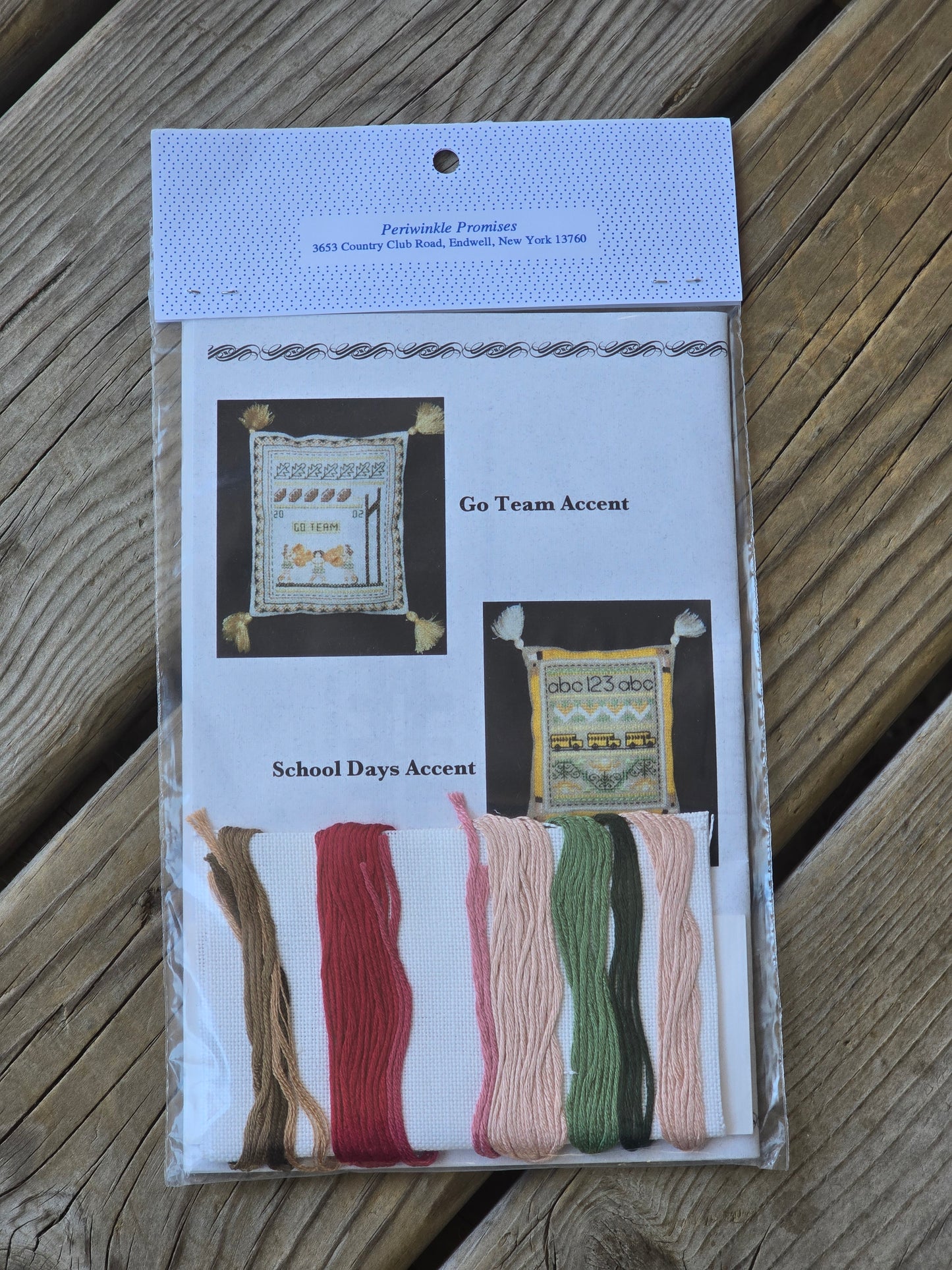 Periwinkle Promises - Sampler Accents -  An Apple A Day - Cross Stitch Kit