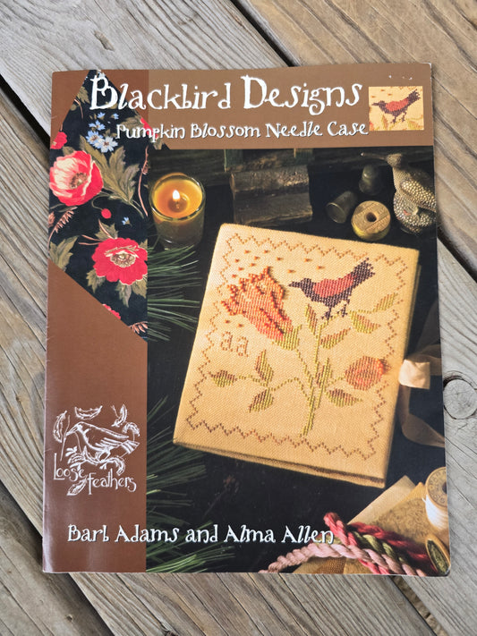 Blackbird Designs - Pumpkin Blossom Needle Case - Loose Feathers - Cross Stitch Pattern