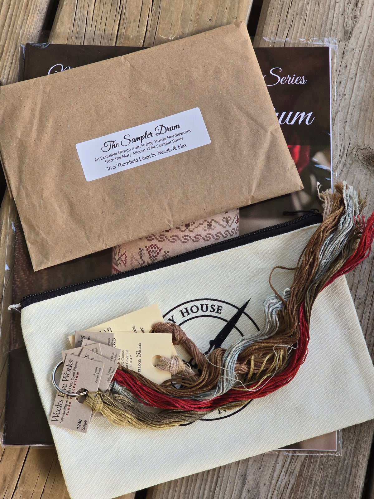 Hobby House Press - Mary Allcorn 1764 Sampler Series - The Sampler Drum - Cross Stitch Kit