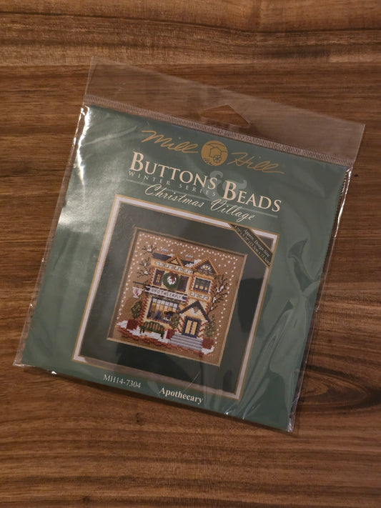 Mill Hill - Buttons & Beads - Winter Series - Christmas Village - Apothecary - MH14-7304 - Cross Stitch Kit