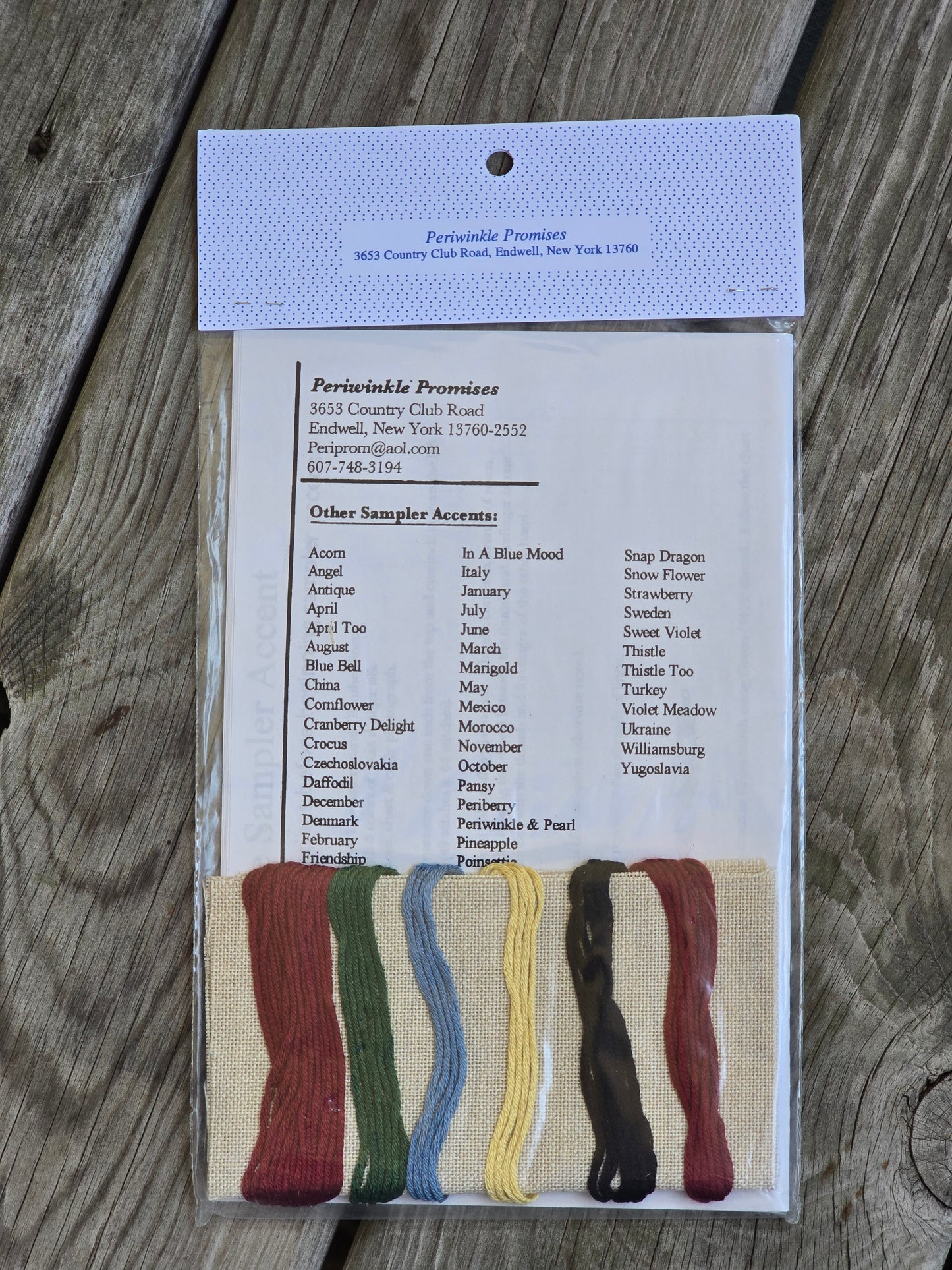 Periwinkle Promises - Greece Sampler Accent - Sampler Accents - Cross Stitch Kit