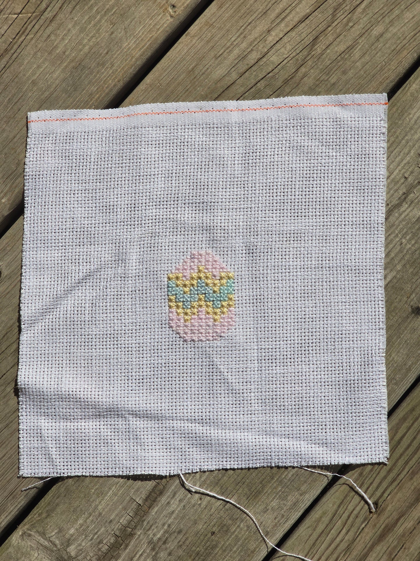 Designer Unknown - Easter Egg - Completed Cross Stitch