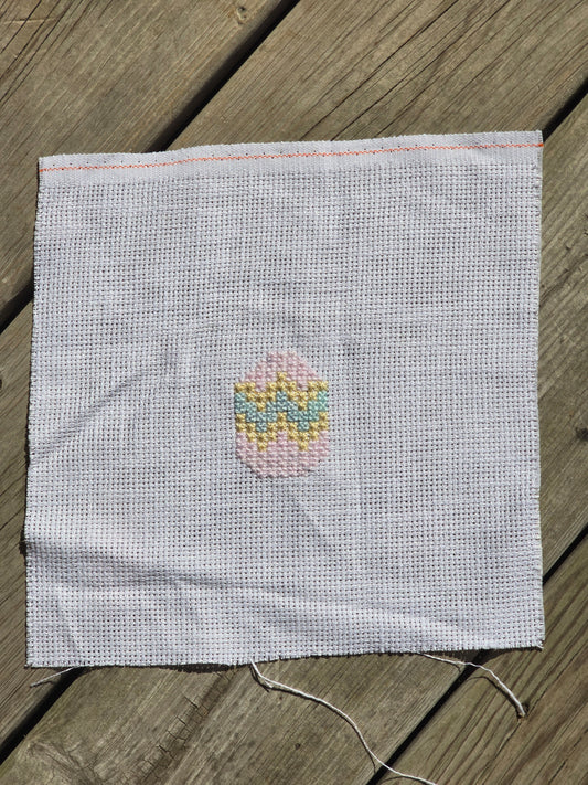 Designer Unknown - Easter Egg - Completed Cross Stitch