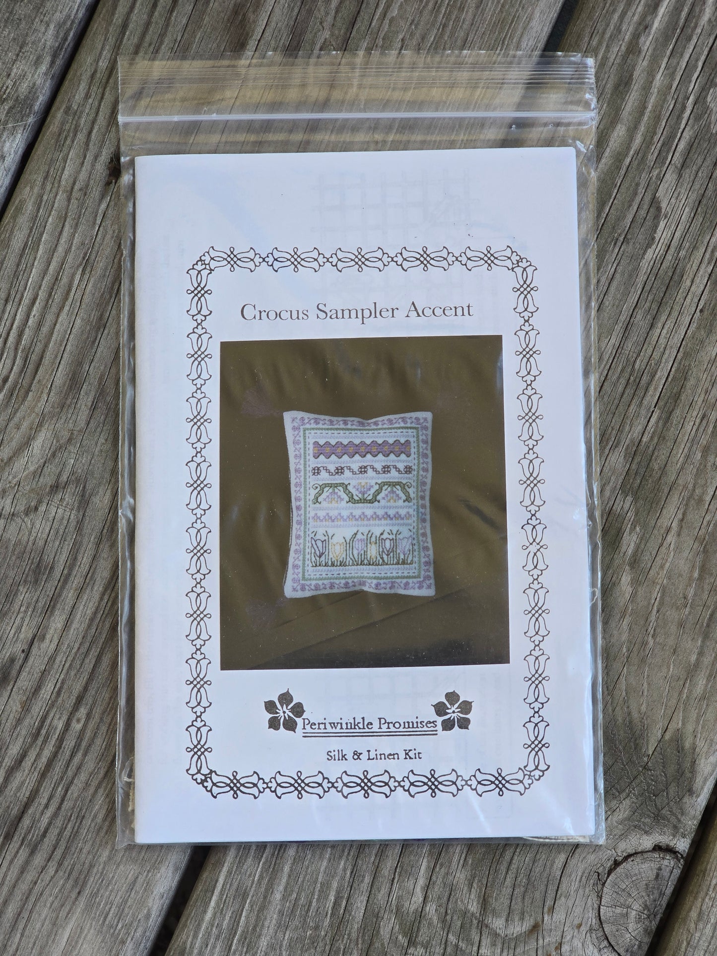 Periwinkle Promises - Crocus Sampler Accent - Sampler Accents - Cross Stitch Kit