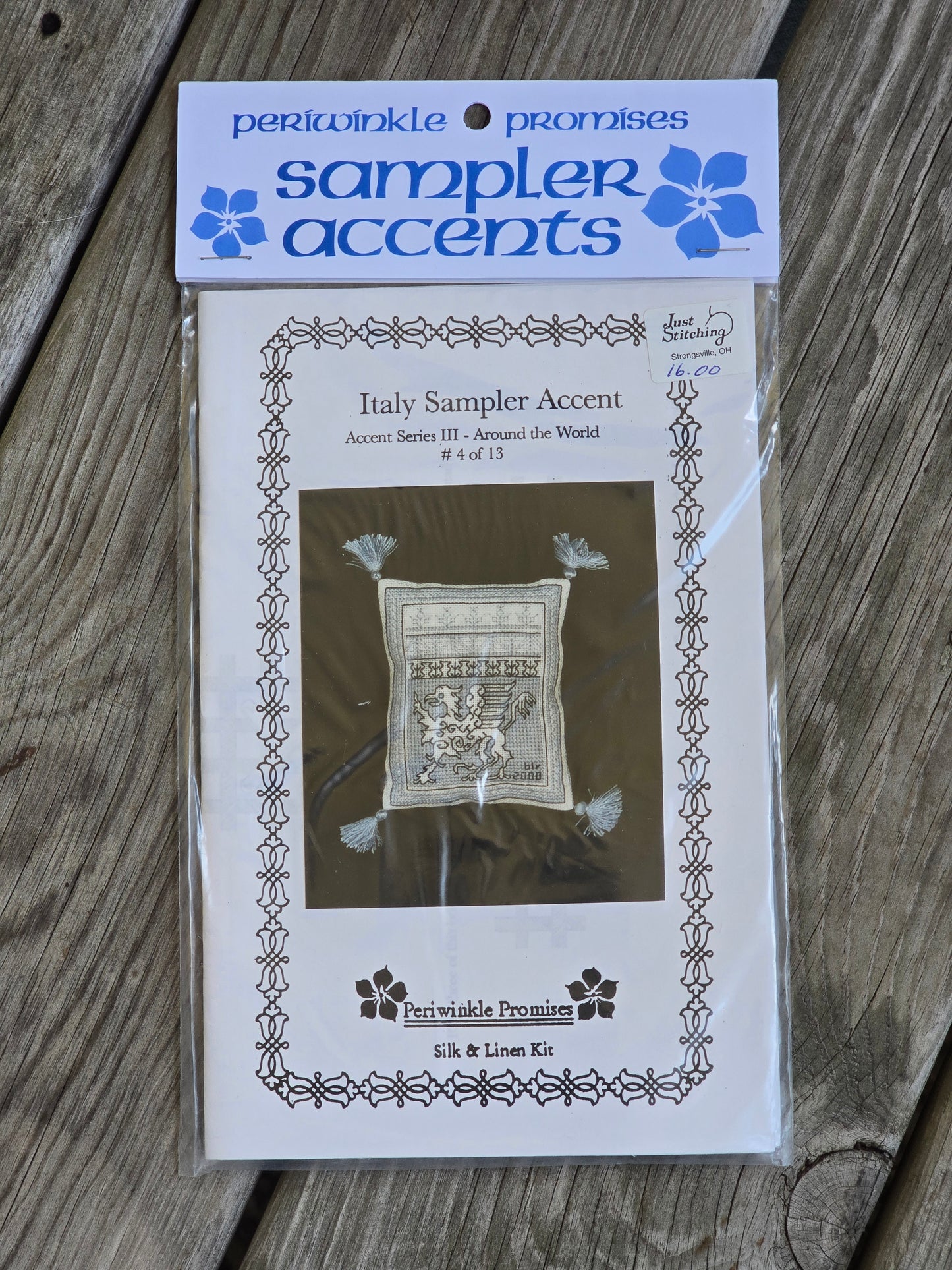 Periwinkle Promises - Italy Sampler Accent - Sampler Accents - Cross Stitch Kit