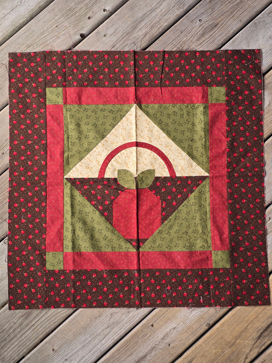 Apple Basket Quilt Block - Large 29" Square