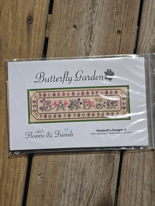 Elizabeth's Designs - Flowers & Friends  - Butterfly Garden - Cross Stitch Kit