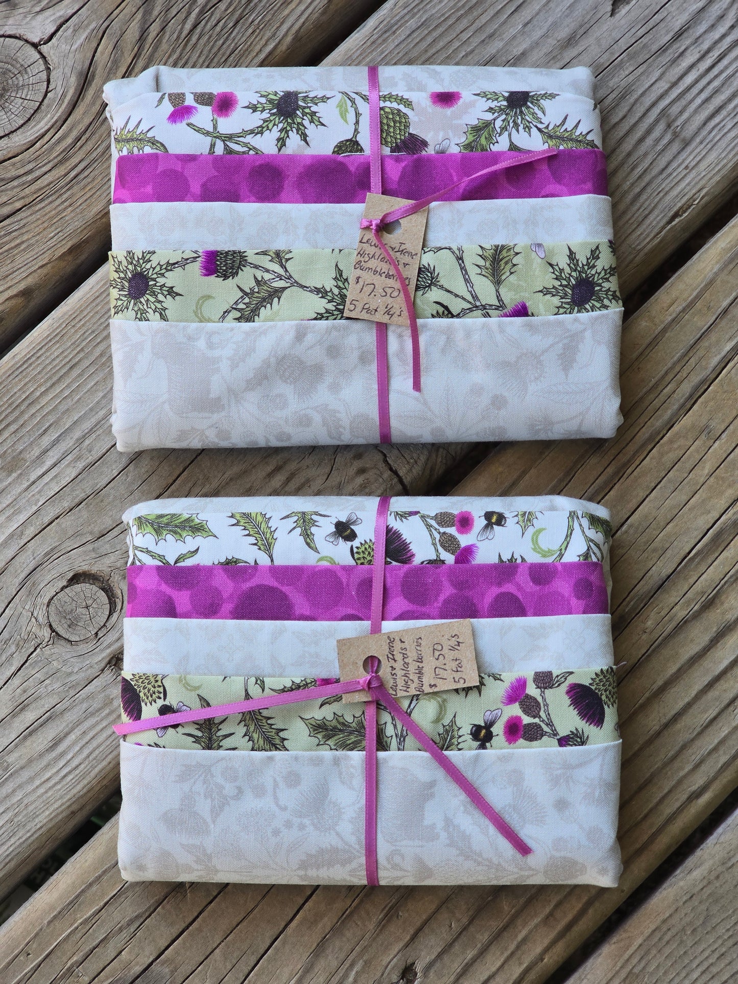 Lewis & Irene - Highlands and Bumbleberries - Quilting Fabric - 5 Piece Pre-Cut Bundles