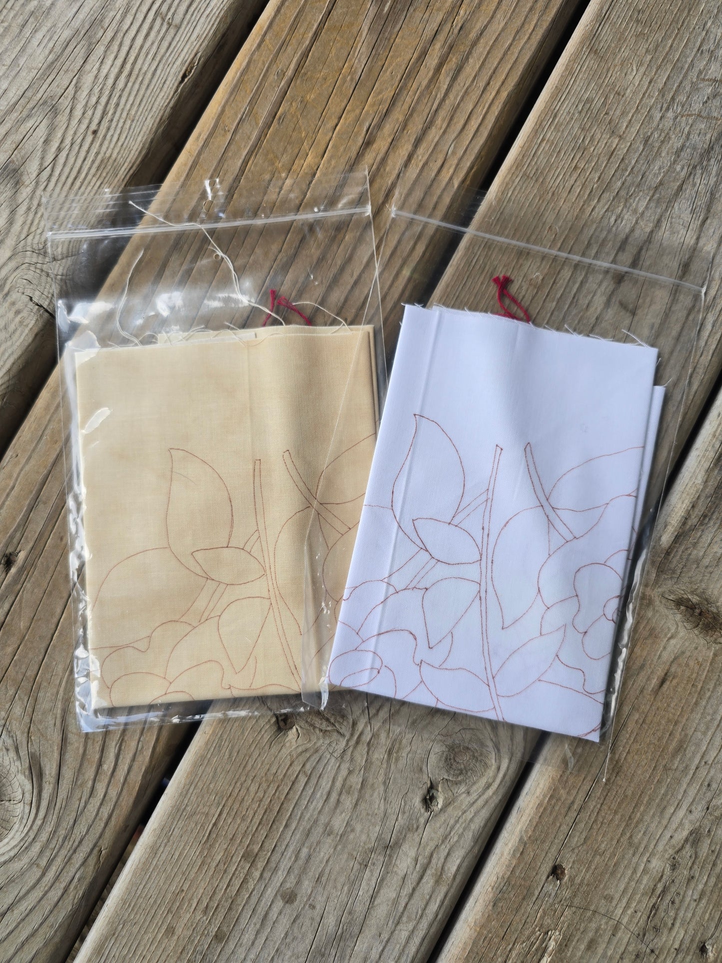 Petals and Blooms - Floral - Redwork Embroidery Kit