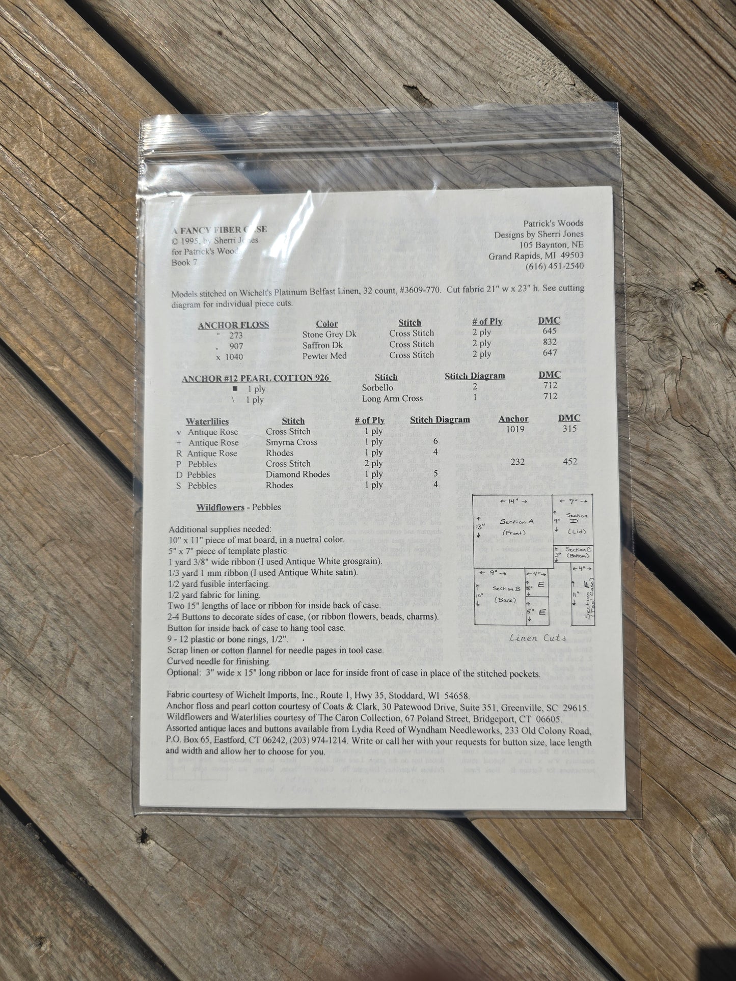 Patrick's Woods - A Fancy Fiber Case - Cross Stitch Pattern