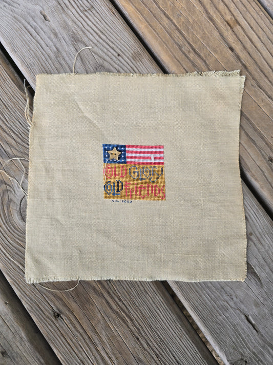 Old Glory, Old Friends - Completed Cross Stitch