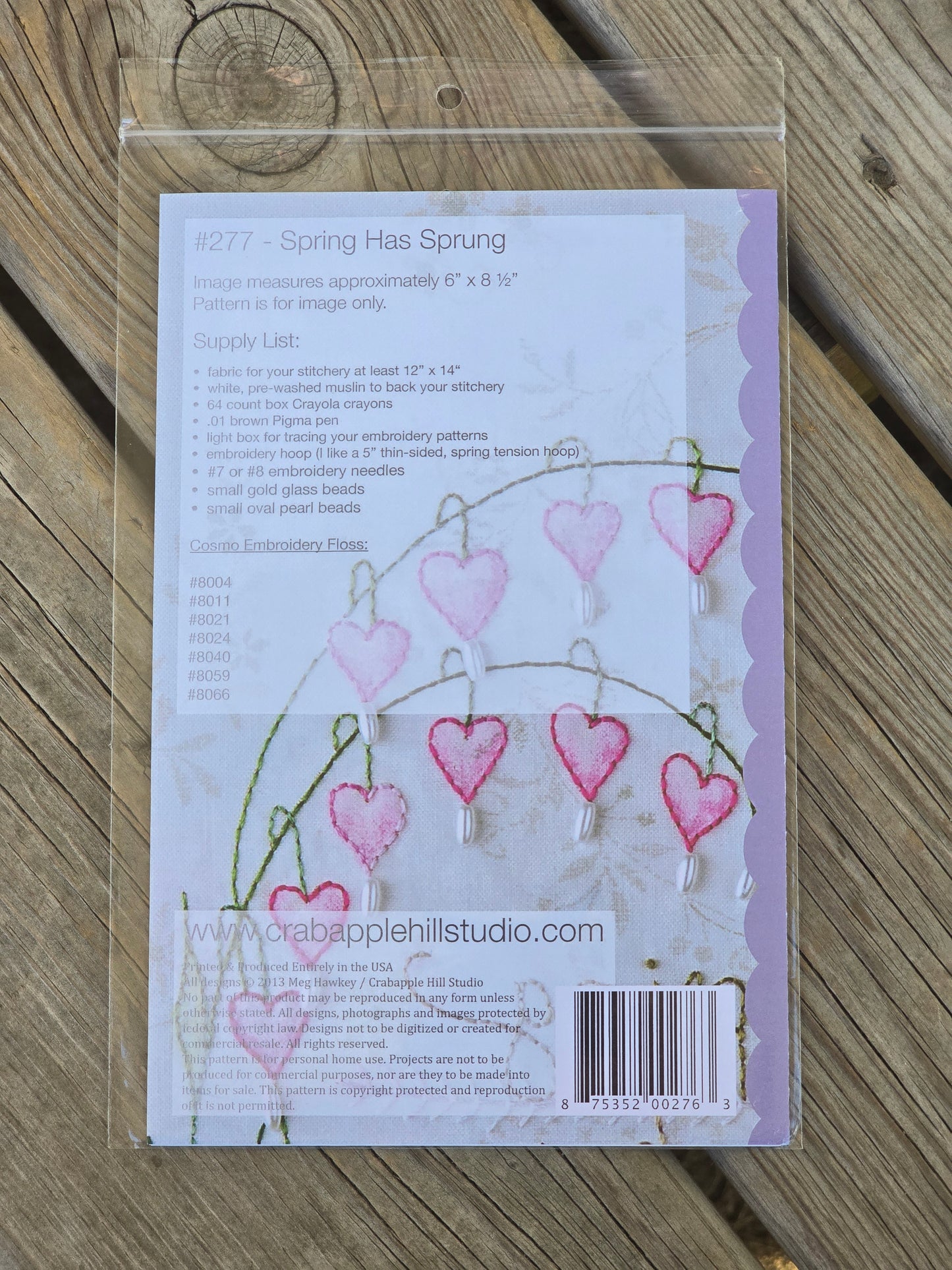 Crab-apple Hill - Spring Has Sprung - Embroidery Pattern