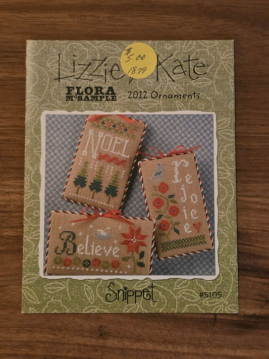 Lizzie Kate - Snippet -Flora McSample - 2012 Ornaments - #S105 - Cross Stitch Pattern