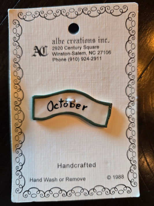 Albe Creation's Inc. - October Ceramic Button