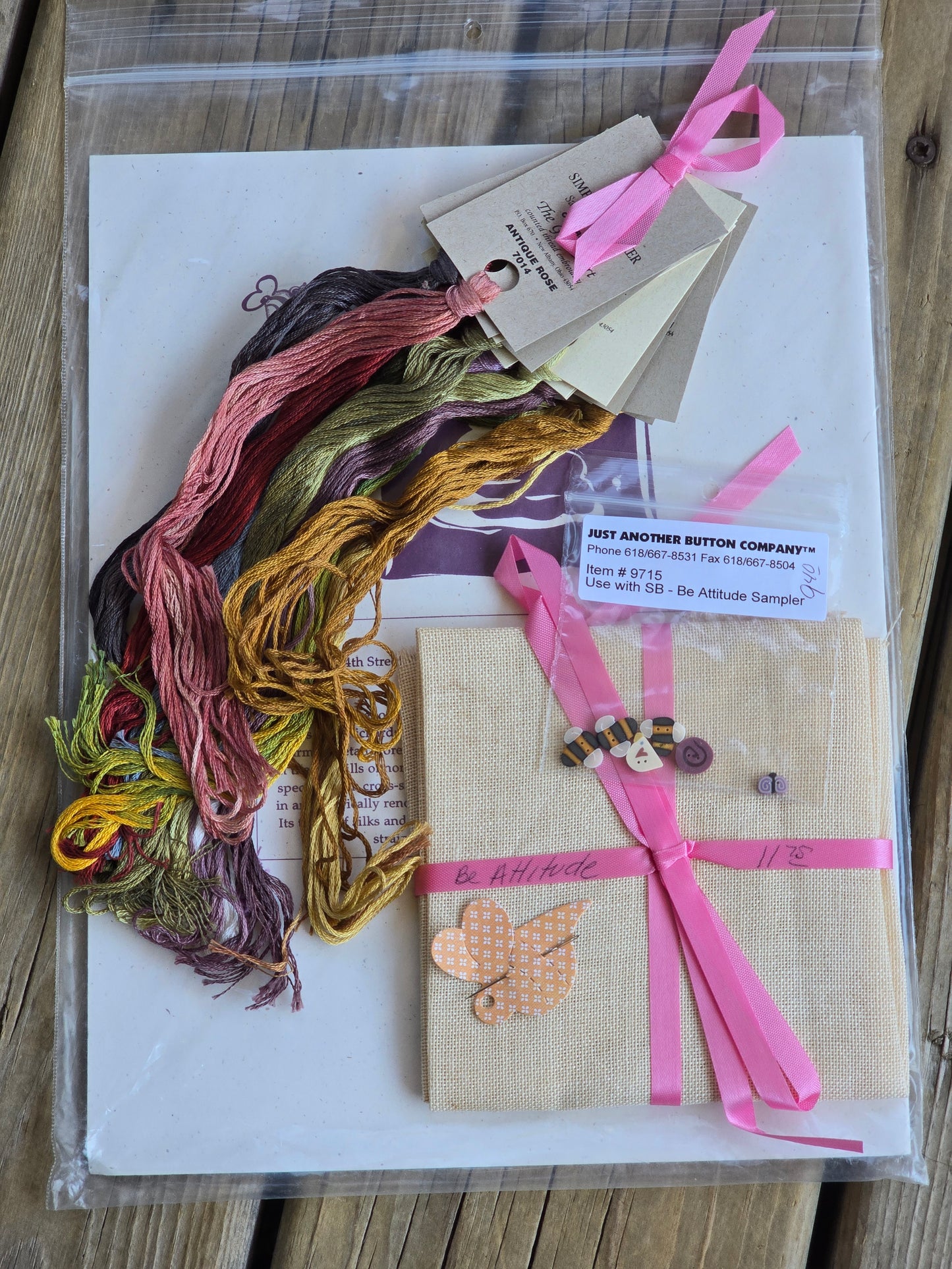 Shepherd's Bush - Be Attitude Sampler - Cross Stitch Pattern/Kit