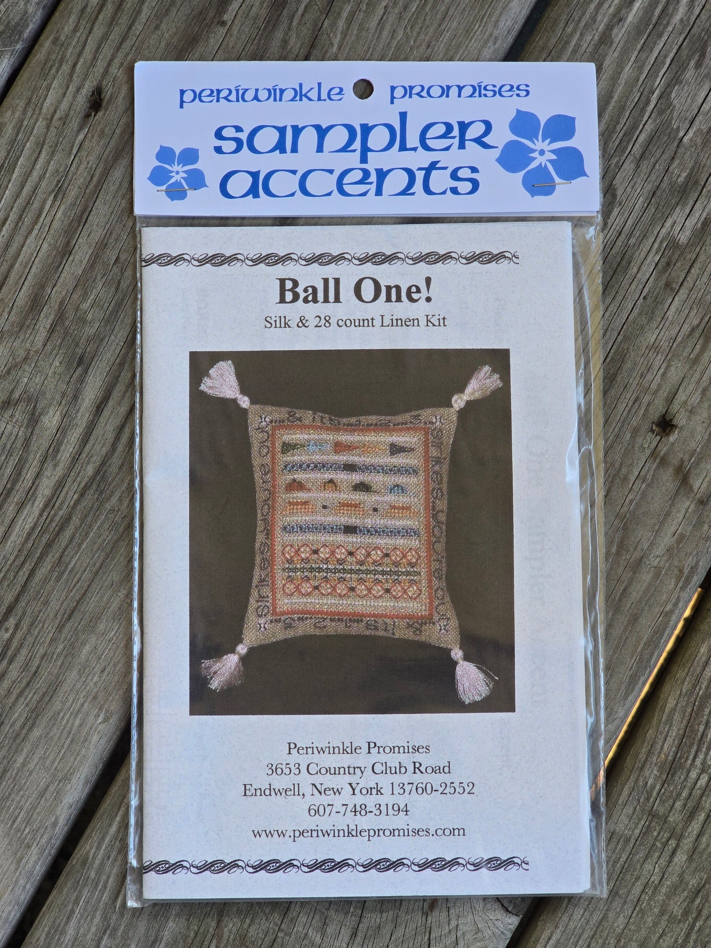 Periwinkle Promises - Ball One! - Sampler Accents - Cross Stitch Kit