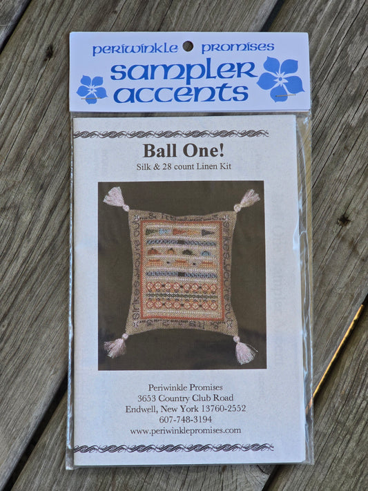 Periwinkle Promises - Ball One! - Sampler Accents - Cross Stitch Kit