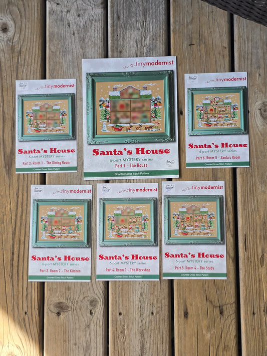 Tiny Modernist - Santa's House - 6-part Mystery Series - Cross Stitch Pattern
