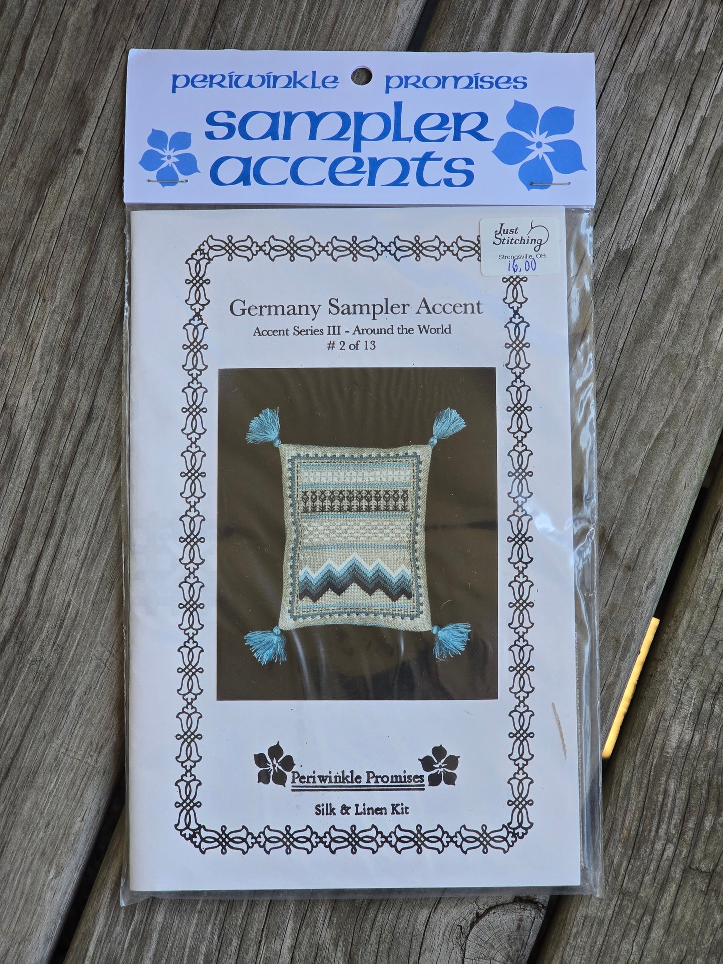 Periwinkle Promises - Germany Sampler Accent - Sampler Accents - Cross Stitch Kit
