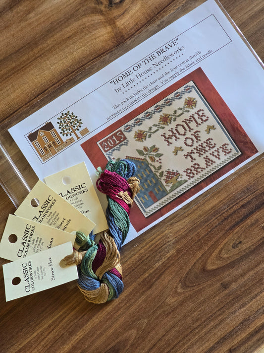 Little House Needleworks - Home of the Brave - Cross Stitch Pattern