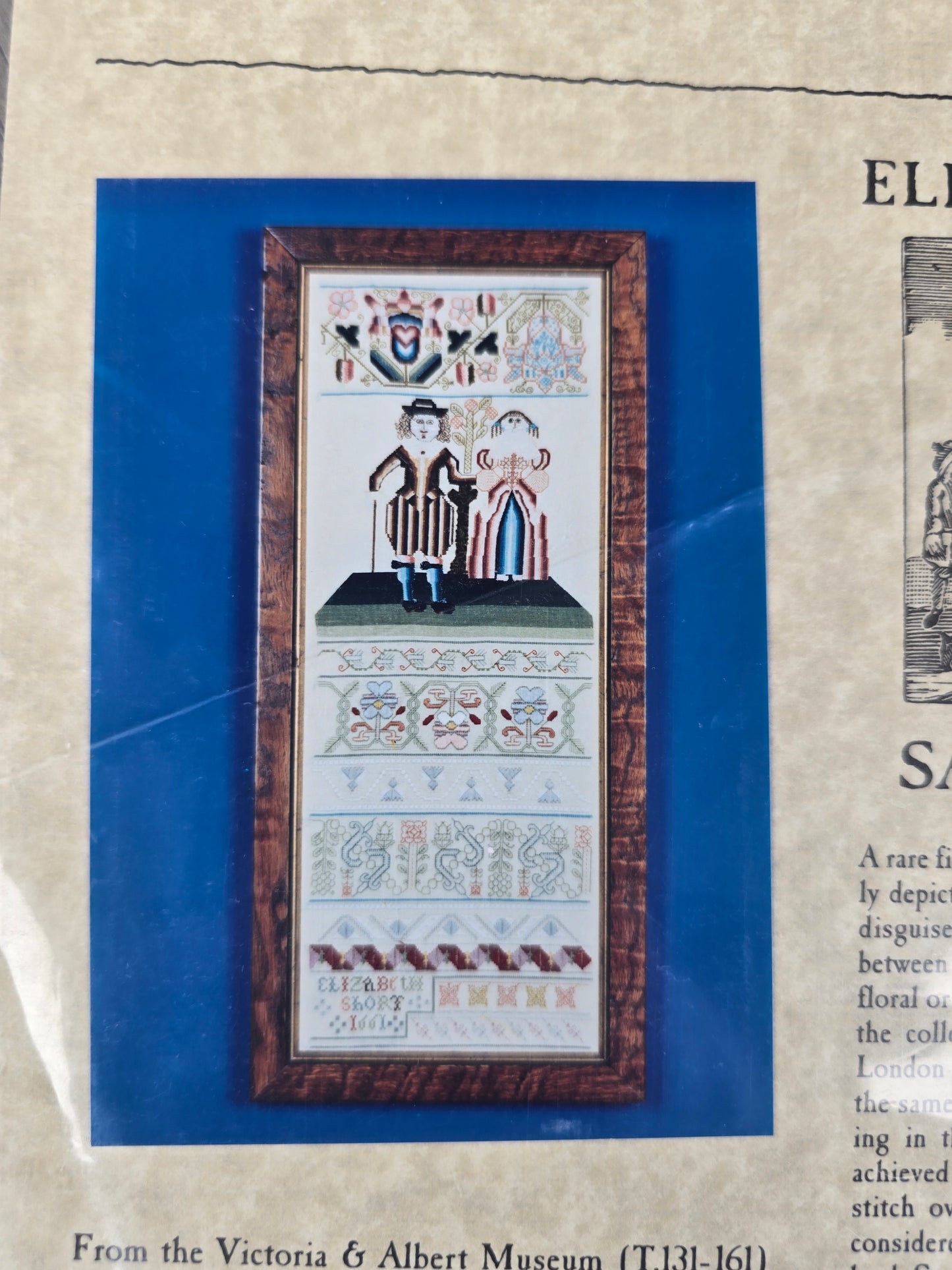 The Scarlet Letter - Elizabeth Short Sampler of 1661 - Cross Stitch Pattern