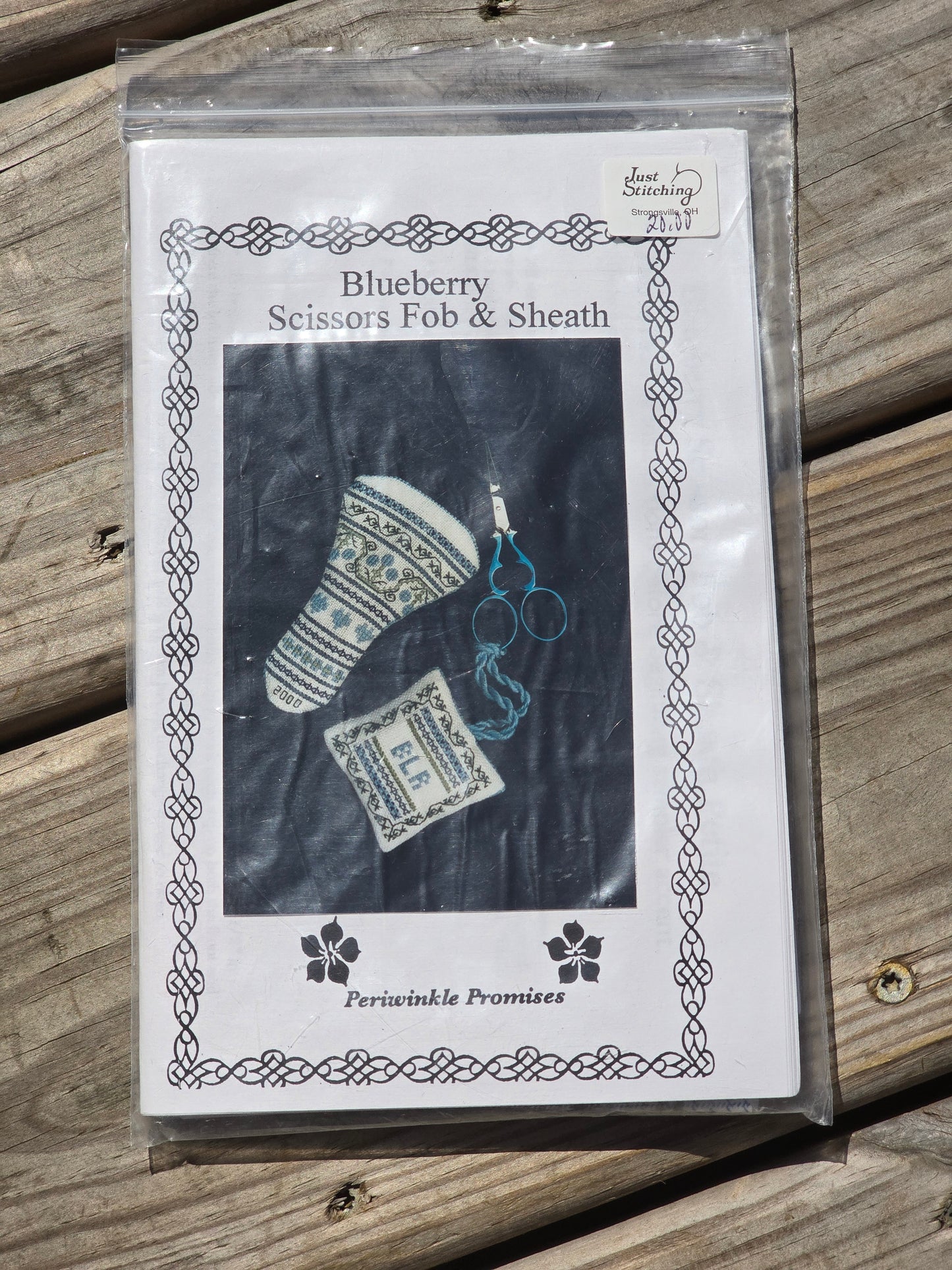Periwinkle Promises - Blueberry Scissors Fob & Sheath - Petite Periwinkles - Cross Stitch Kit