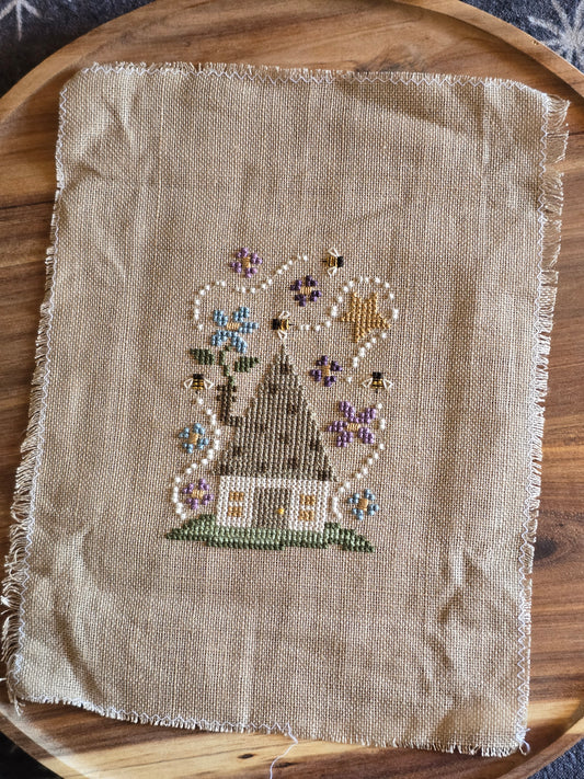 Bent Creek - Spring House - Completed Cross Stitch
