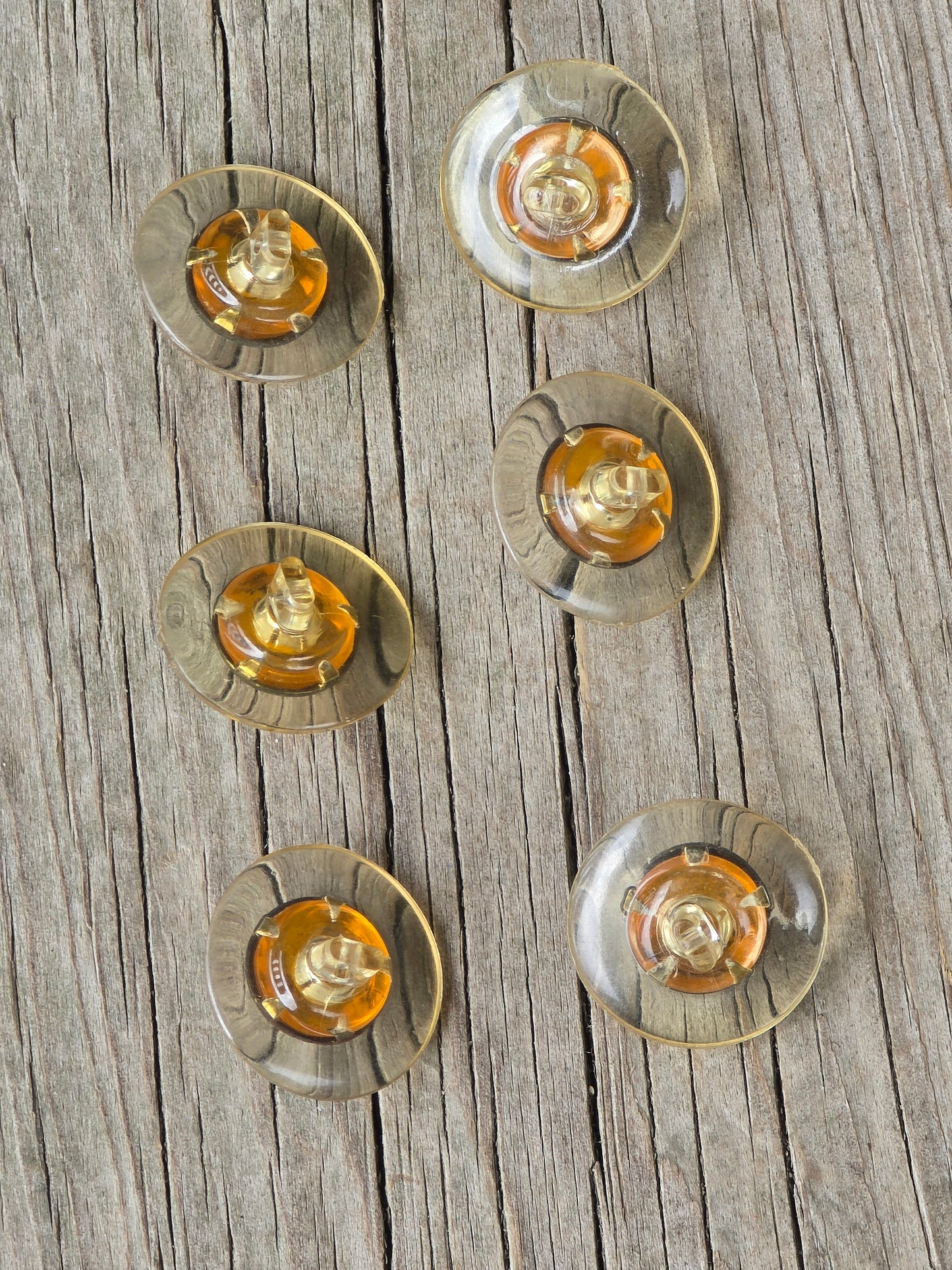 Vintage Gold Faceted Center Buttons